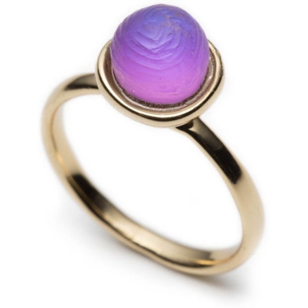 Alexis Bittar Purple On Gold ring